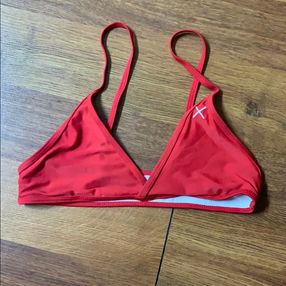 Red Boutine La Fitted Bikini Top